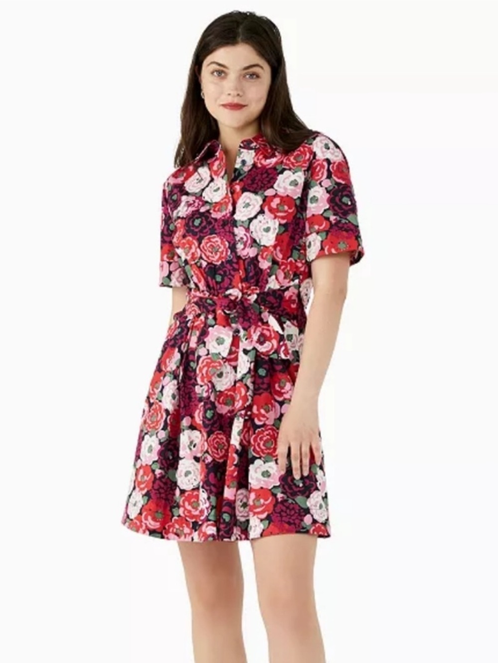 Kate Spade Rosette Blooms Tie-Waist Shirtdress 🌺